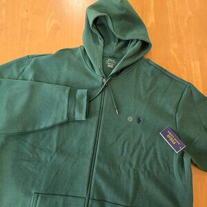 Polo Ralph Lauren Big & Tall Full Zip Hoodie Green Pony Logo MSRP $148 3XLT NWT